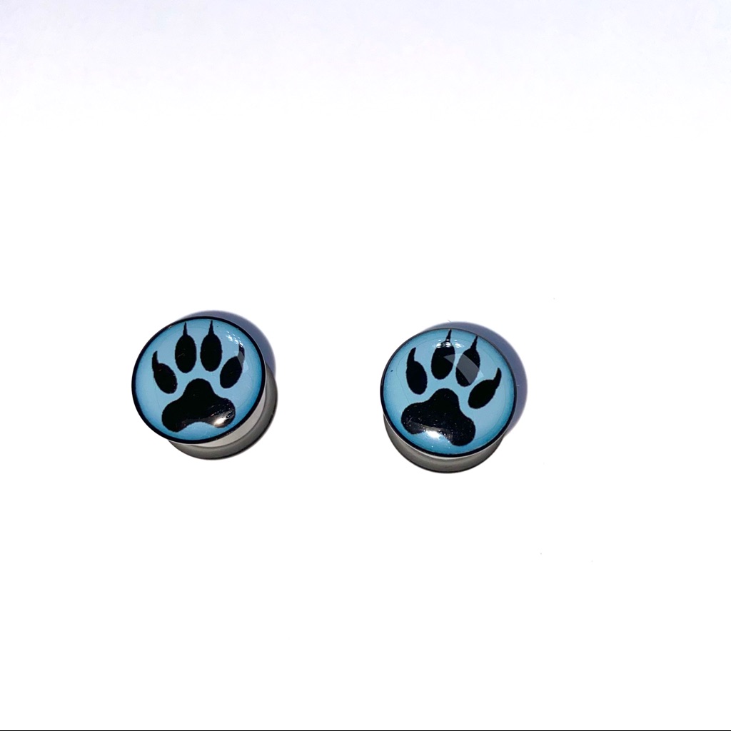 Wolf Paw Ear Gauge Plugs 96 14mm